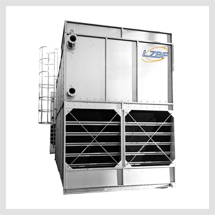 Composite flow closed cooling tower..